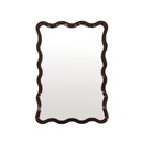 Miroir ondule rectangle gm marron H60cm