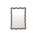 Miroir ondule rectangle pm marron H38cm