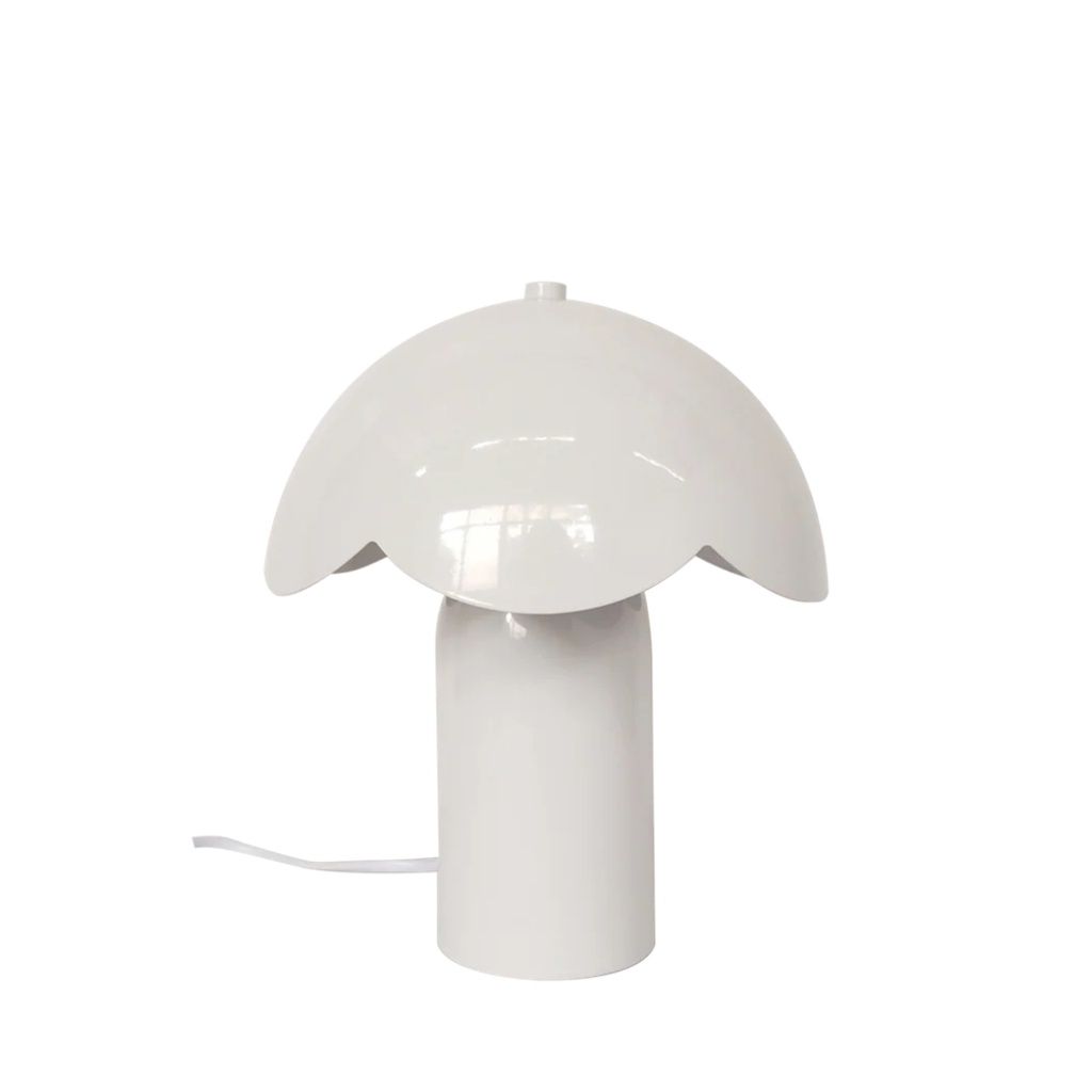 Lampe Bella en métal blanc H23,5cm