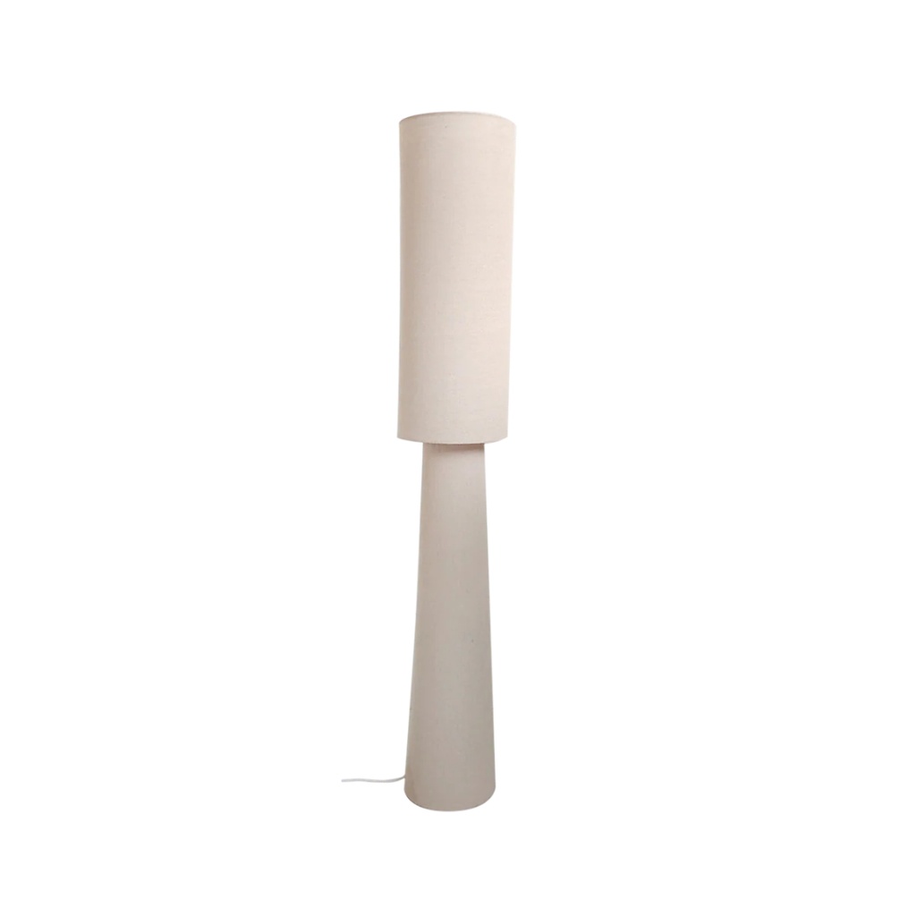 Lampadaire MARS en tissu beige naturel H129cm