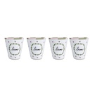 Coffret de 4 gobelets bisous D6,3 H7,2cm