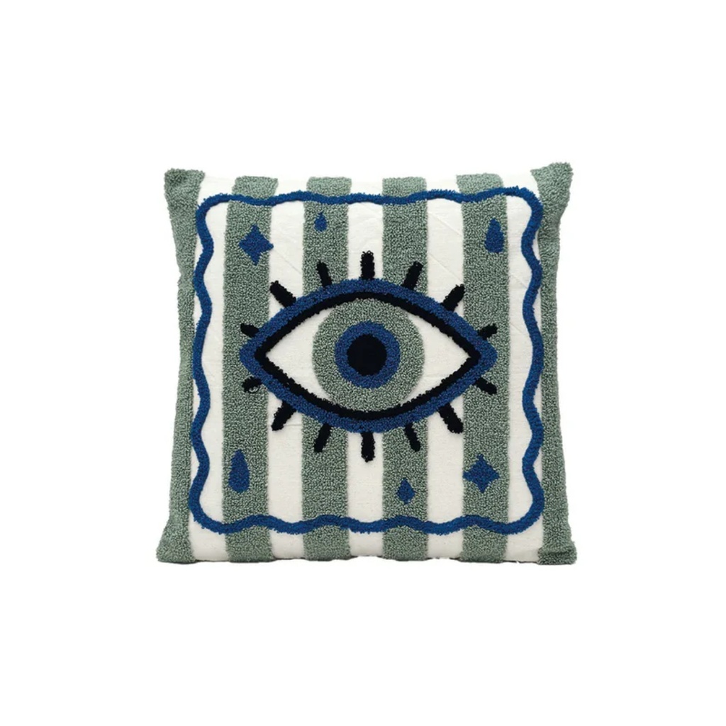 Coussin Influence œil bleu 40x40cm