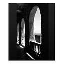 Tableau noir et blanc les arcades sans cadre 40x60