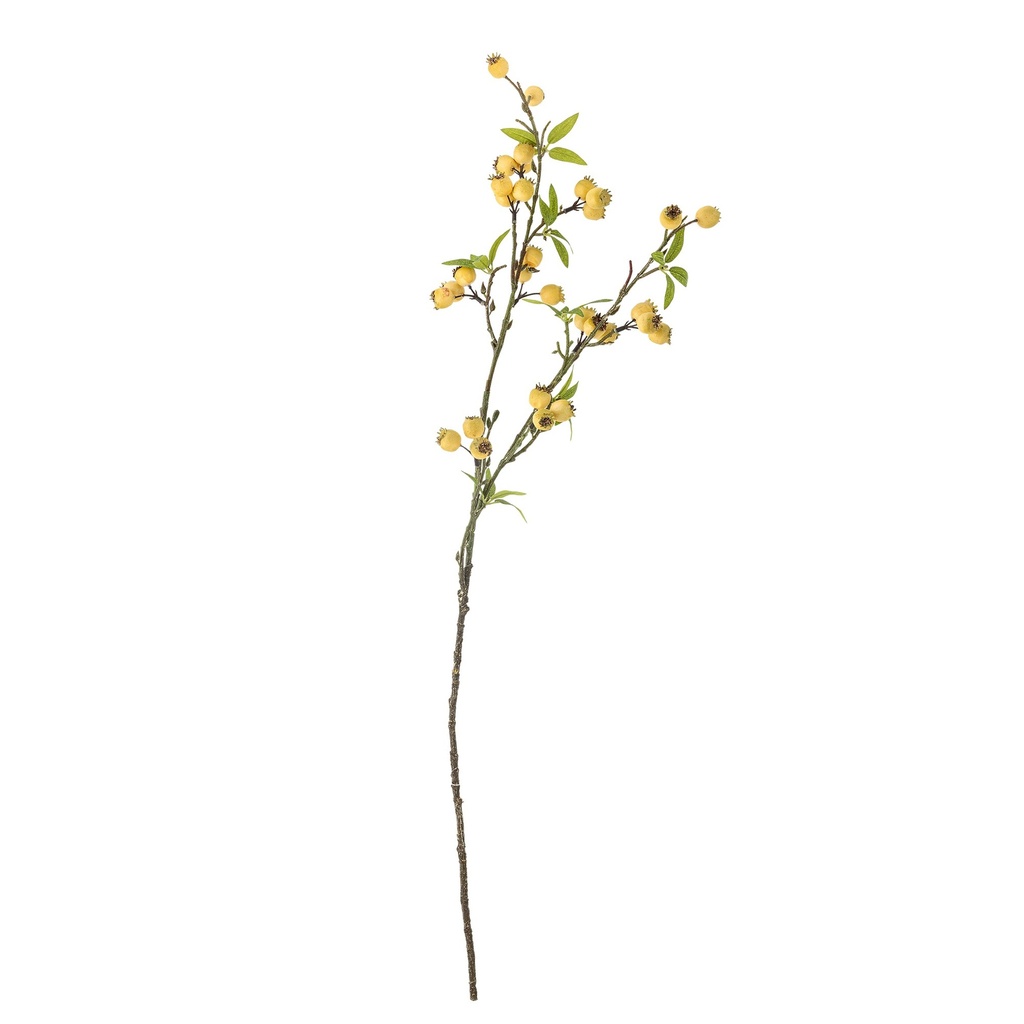 Branche d'aubépine, jaune, fleurs artificielles