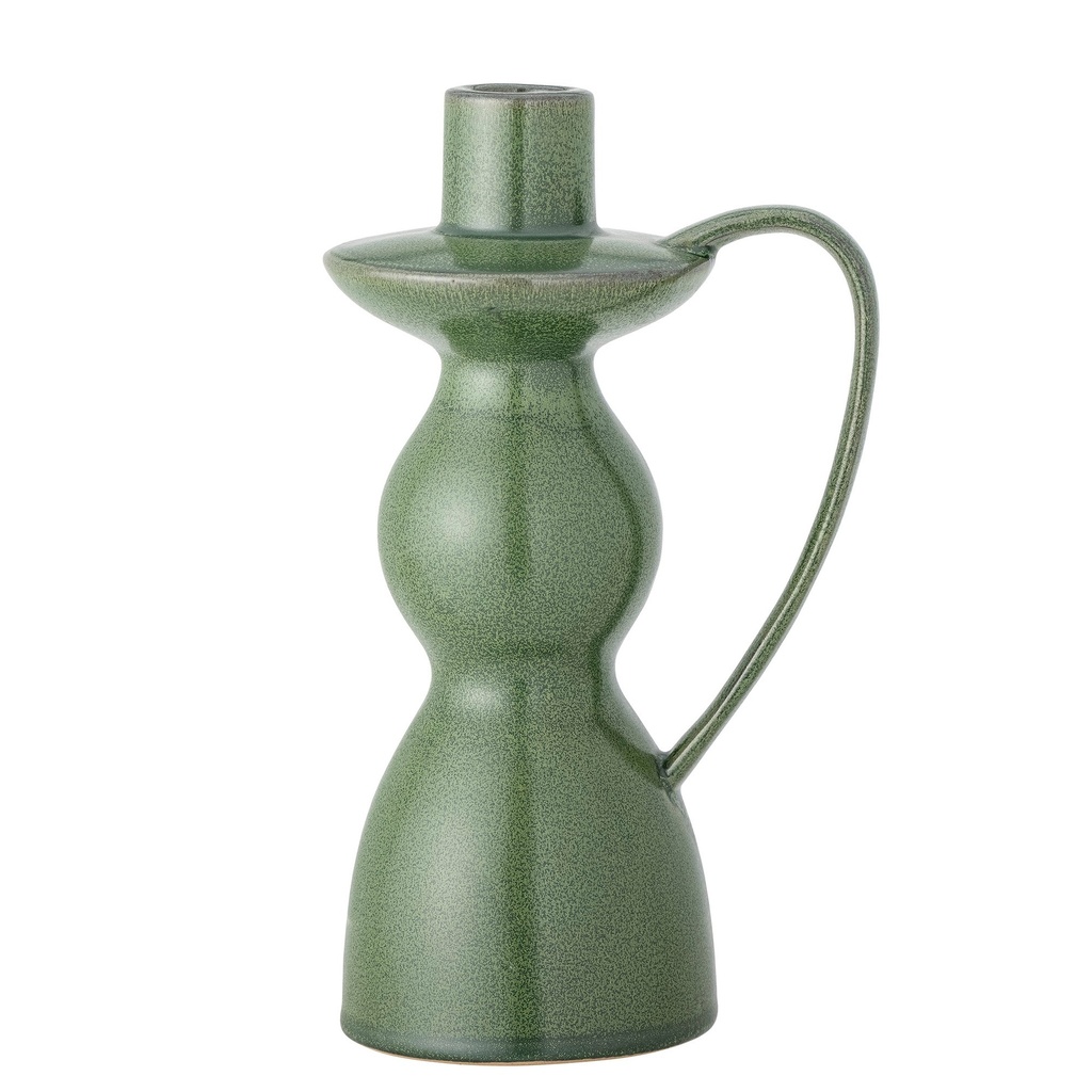 Bougeoir Fija en grès vert