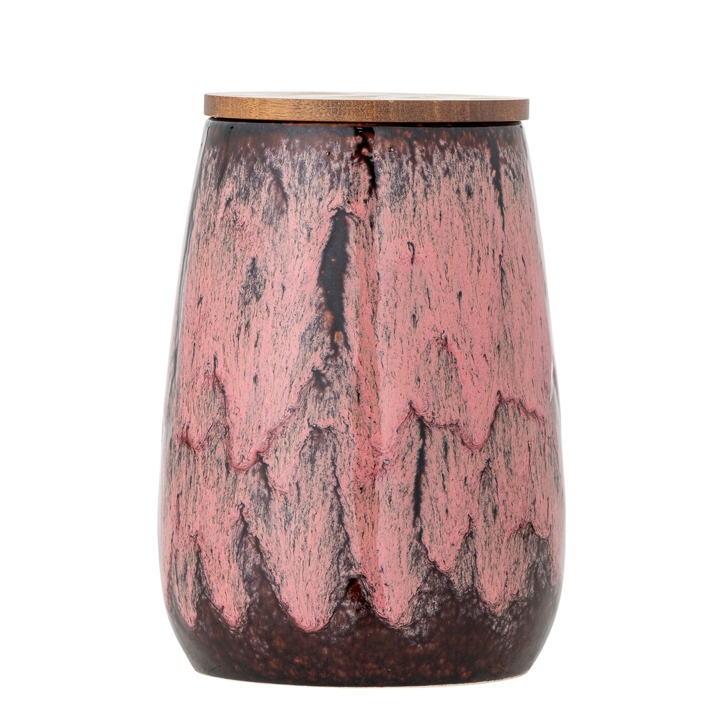 Pot Rayen avec couvercle en grès rose GM