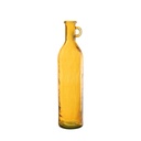 Vase bouteille cylindre en verre ocre 19x19x75cm