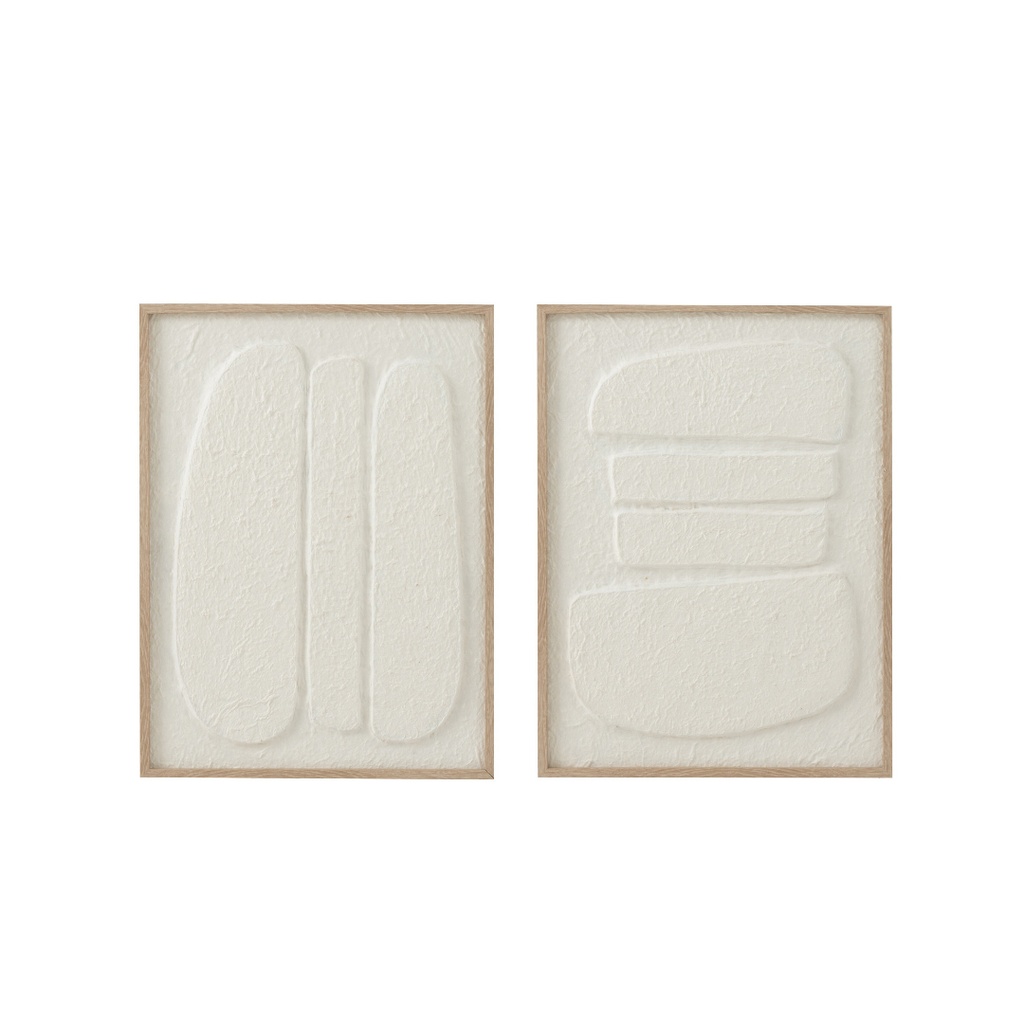 Tableau cellules papier blanc (motif aléatoire)