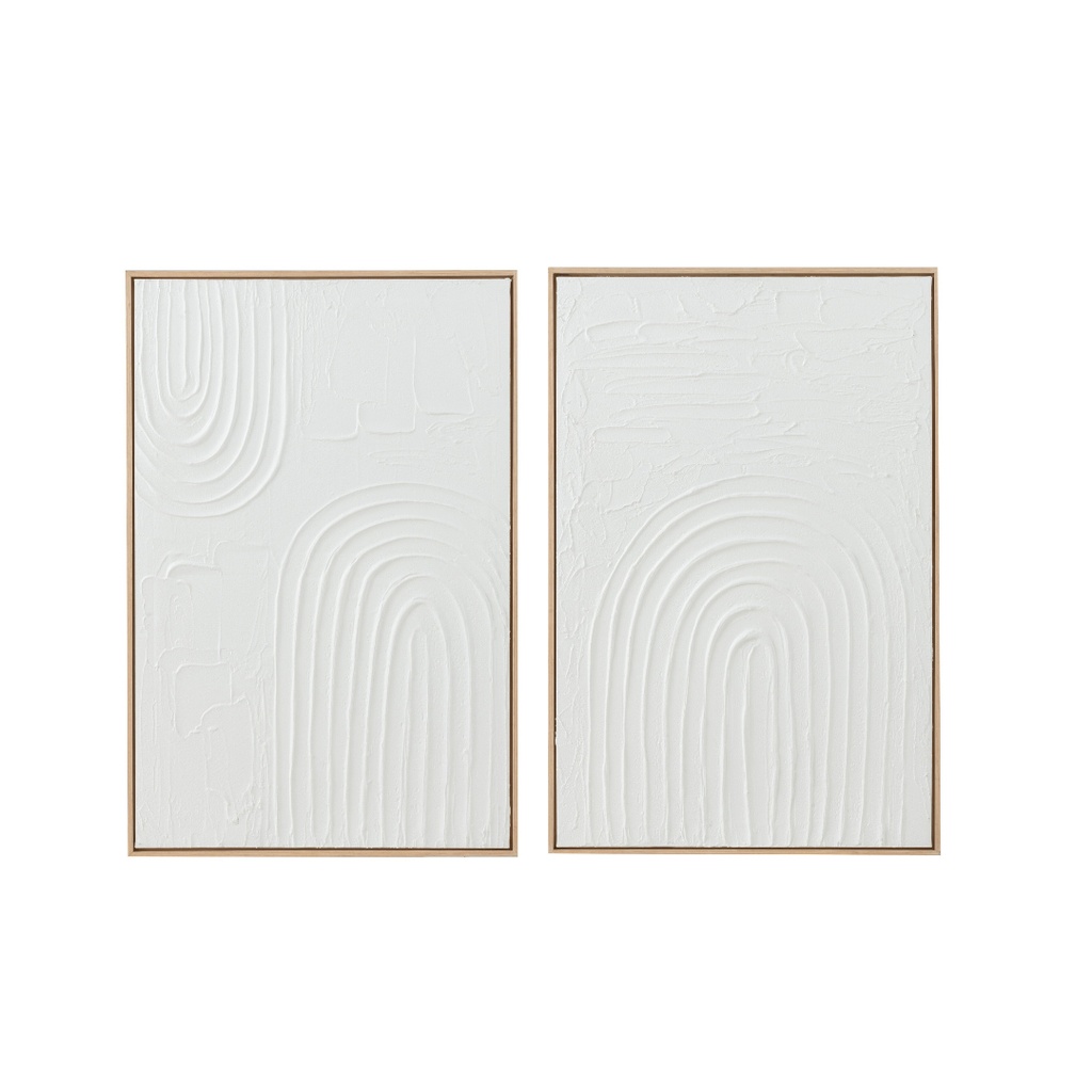 Tableau Elise toile blanc (motif aléatoire)