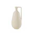 Vase Goa avec anse en métal blanc large