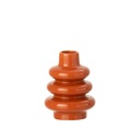 Vase Buoys PM en porcelaine brillante terracotta