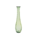 Vase cylindrique en verre recyclé vert clair