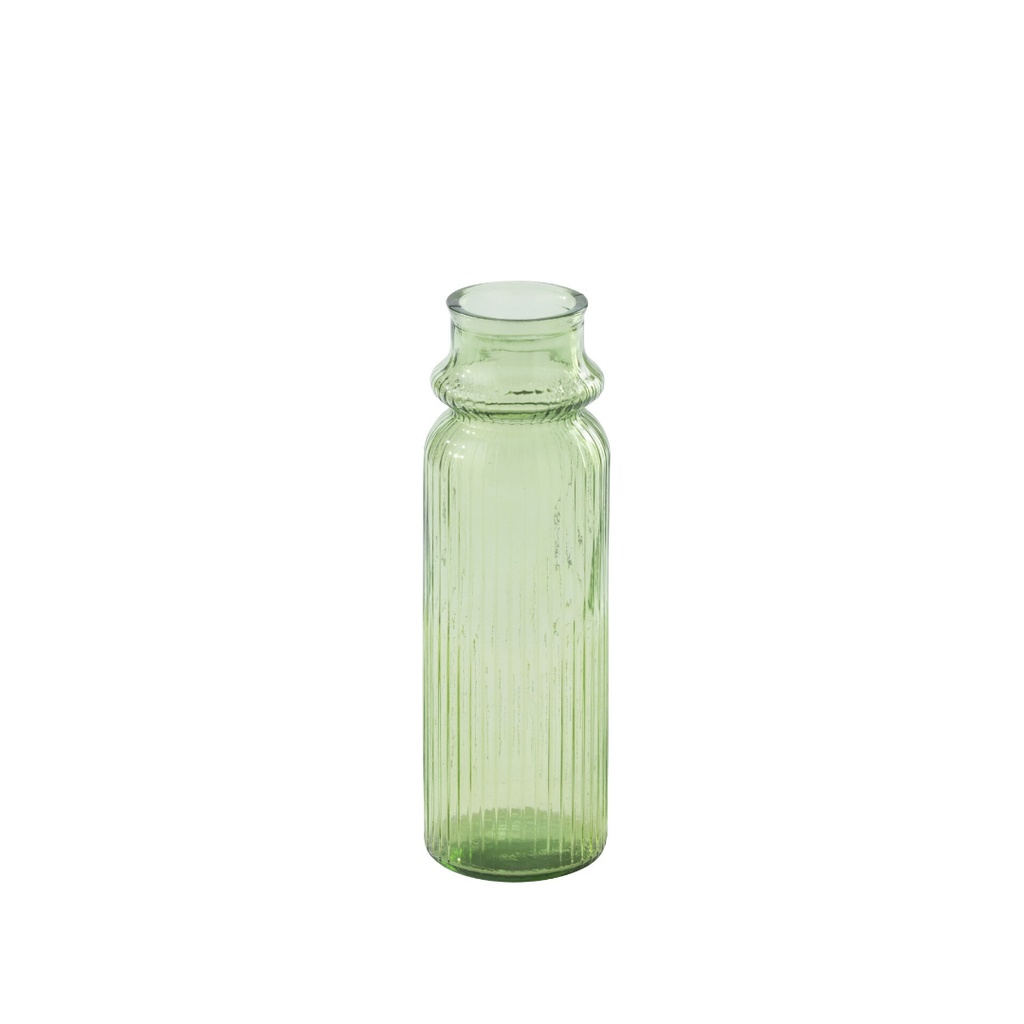 Vase Ligné en verre recyclé vert clair