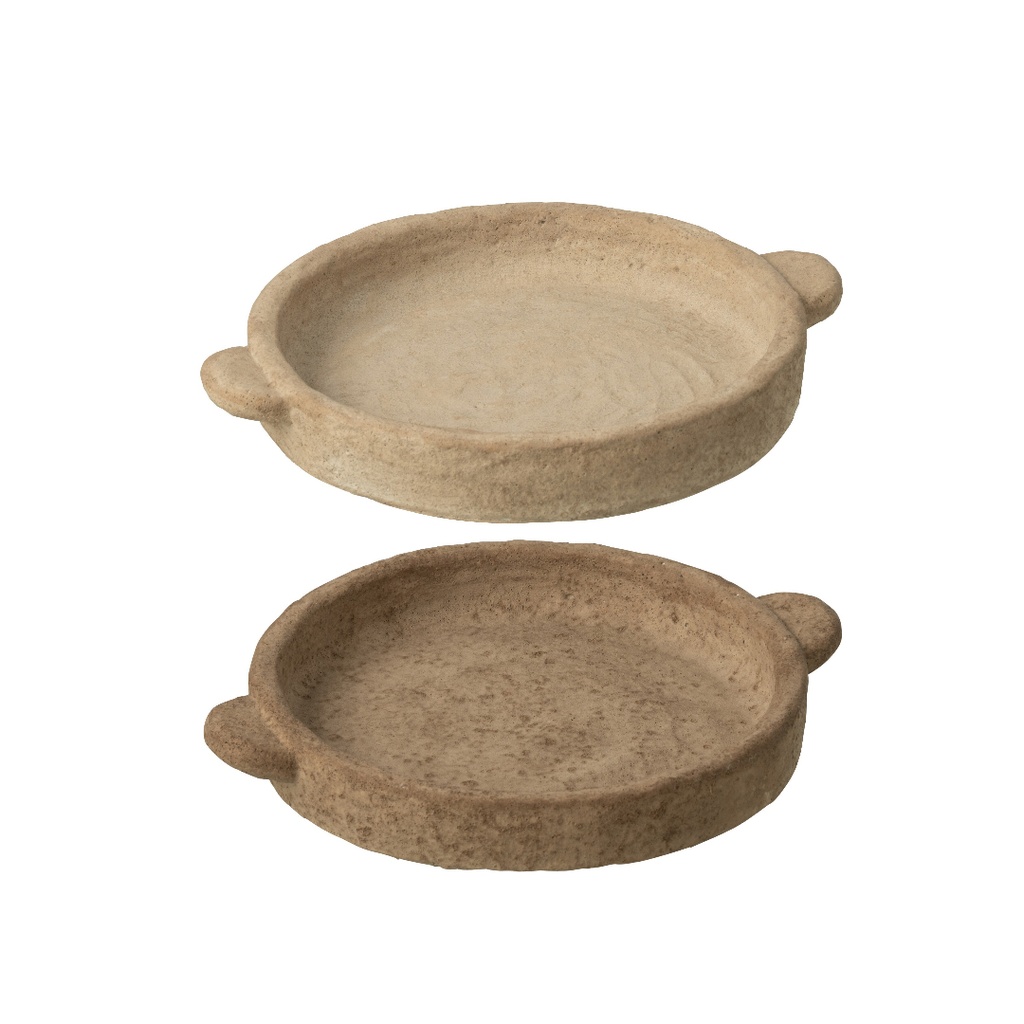 Assiette rond en ciment ( couleurs aléatoires ) GM