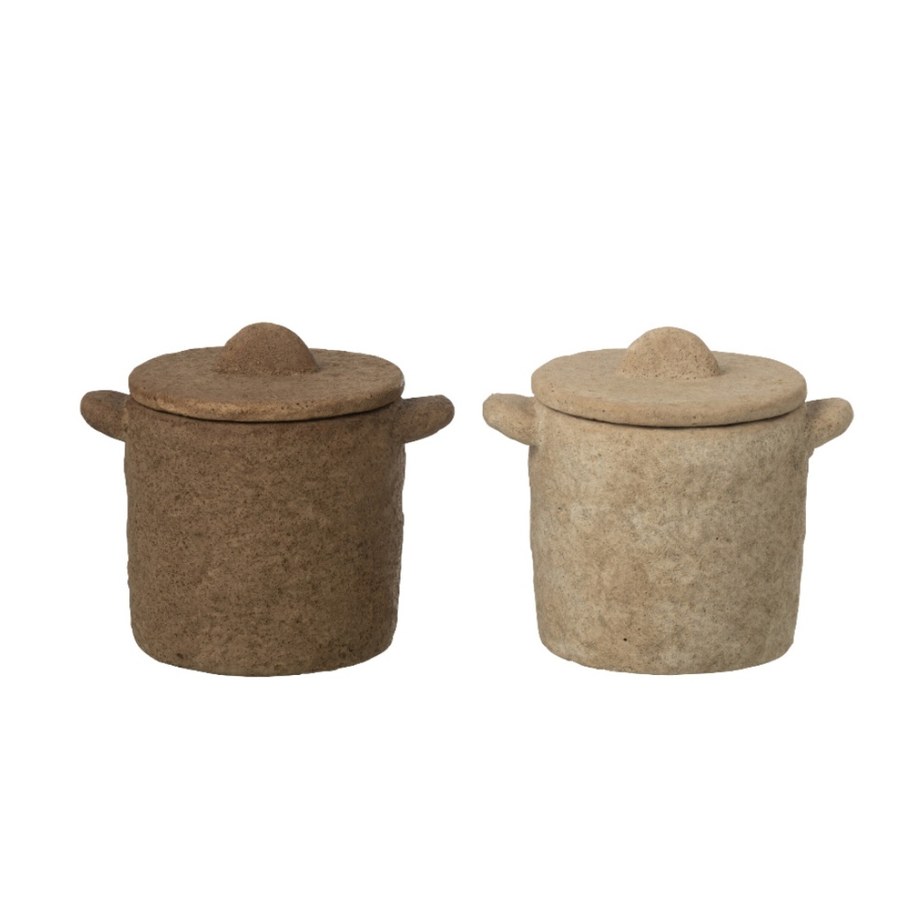 Pot décoratif rond en ciment (couleur aléatoire) GM