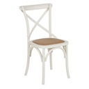 Chaise bistrot Tradition en rotin et bois de bouleau écru