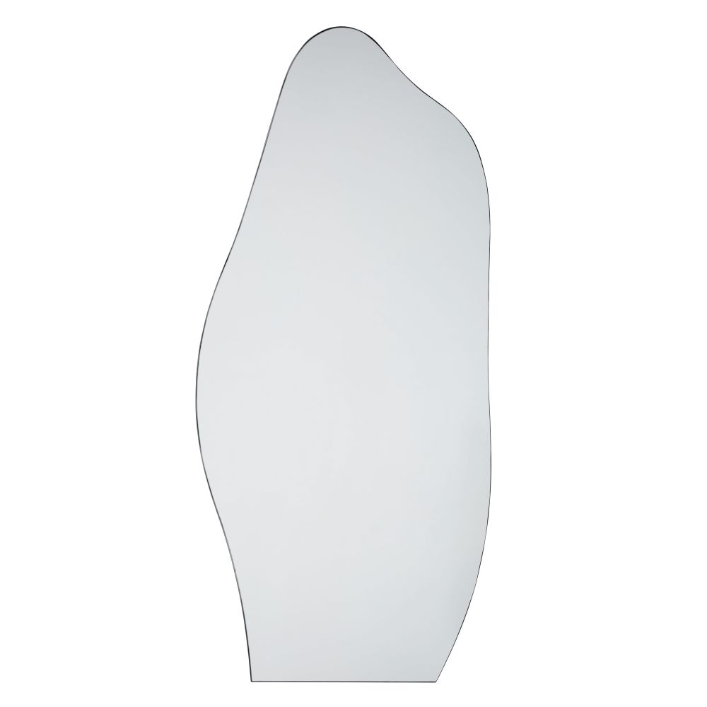 Grand miroir organique Pablo en acier noir 82x180