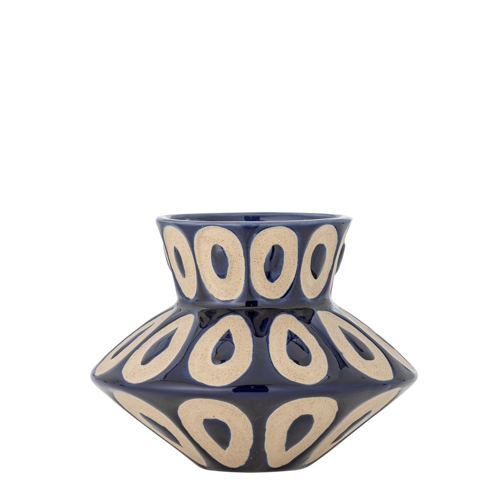 Vase Bashir en grès bleu