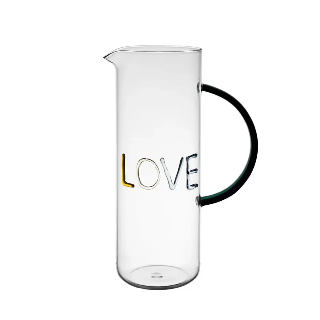 Pichet Love Colorea en verre borosilicate multicolore 1L