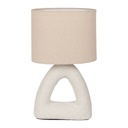Lampe Organic en coton et céramique blanc et beige h38cm