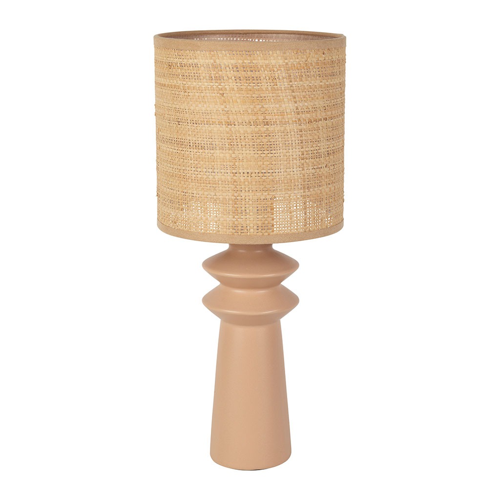 Lampe Opale en papier et céramique nude h44cm
