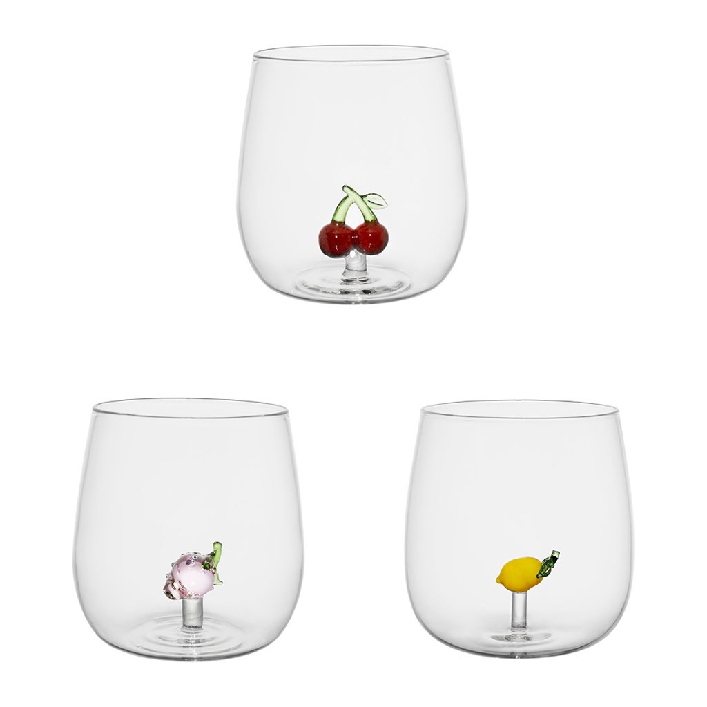 Gobelet de 3 fruit Colorea en verre borosilicate 40cl