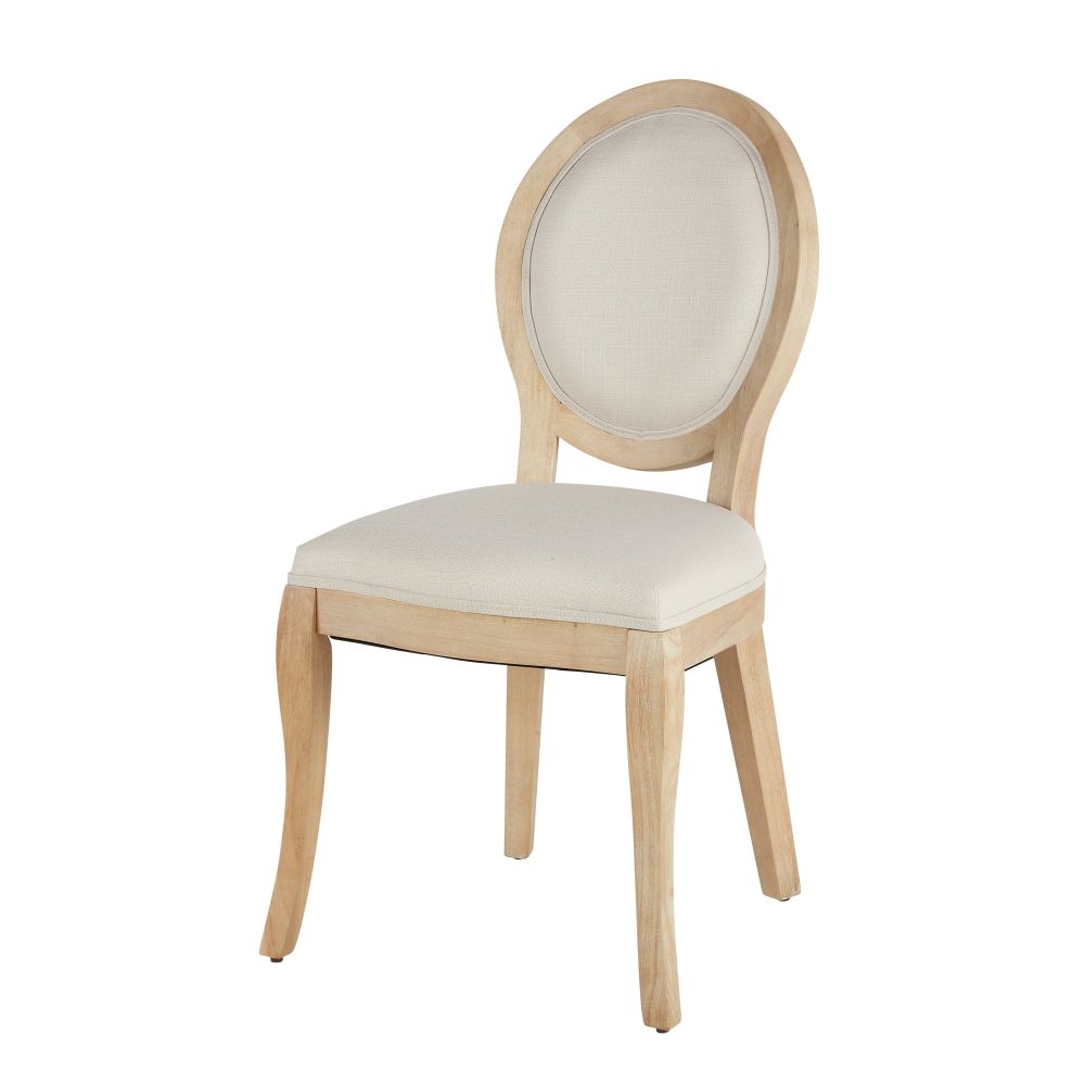 Chaise Joséphine en textile recyclé beige