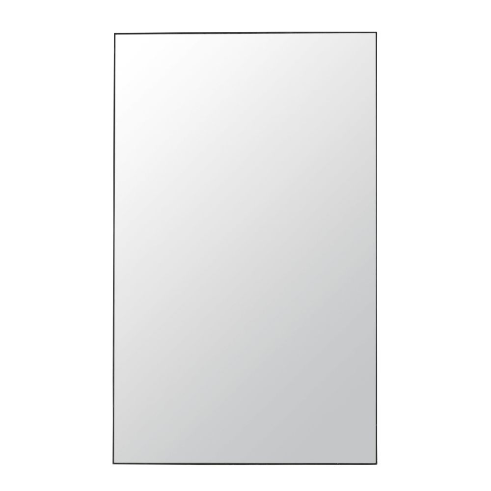 Grand miroir Leonardo rectangulaire noir 120x190