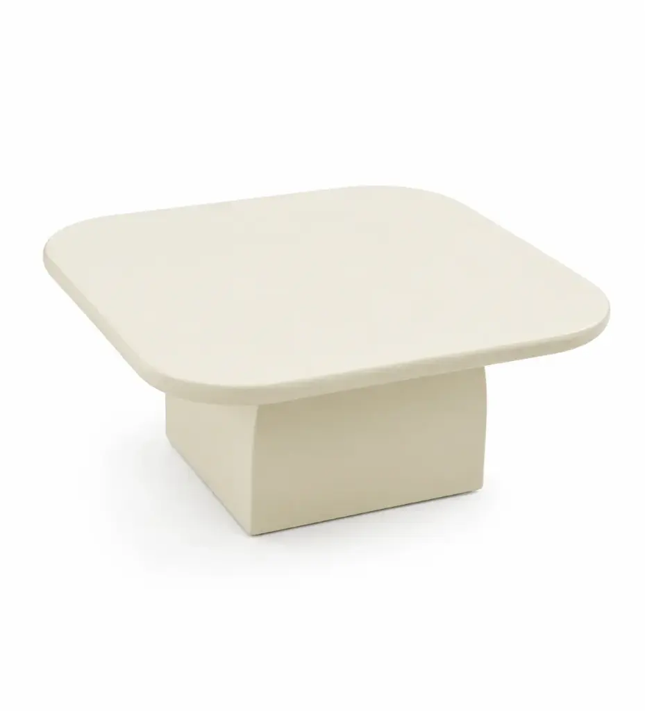 Table basse Cyrielle de jardin en béton beige L90