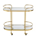 Desserte Bonnie en verre et métal doré