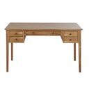 Bureau Selena 5 tiroirs en bois acacia massif