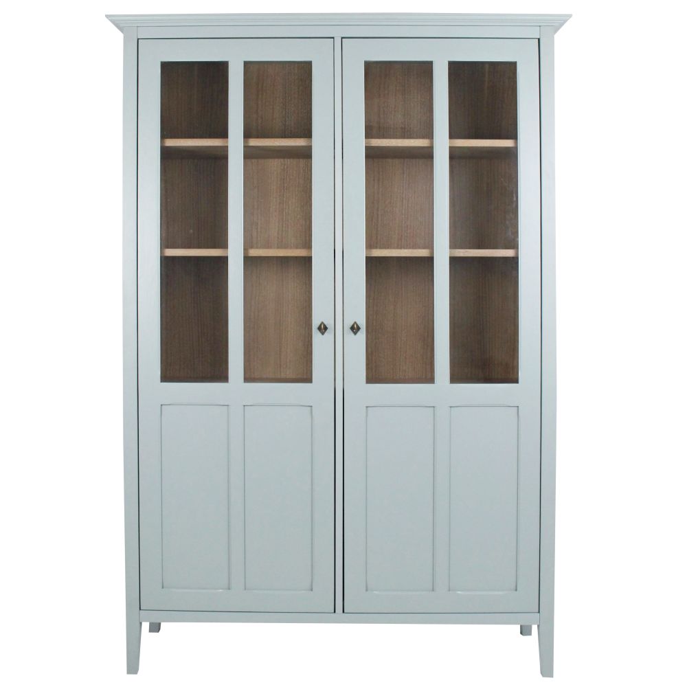 Vaisselier Beaumont 2 portes vert grisé L125