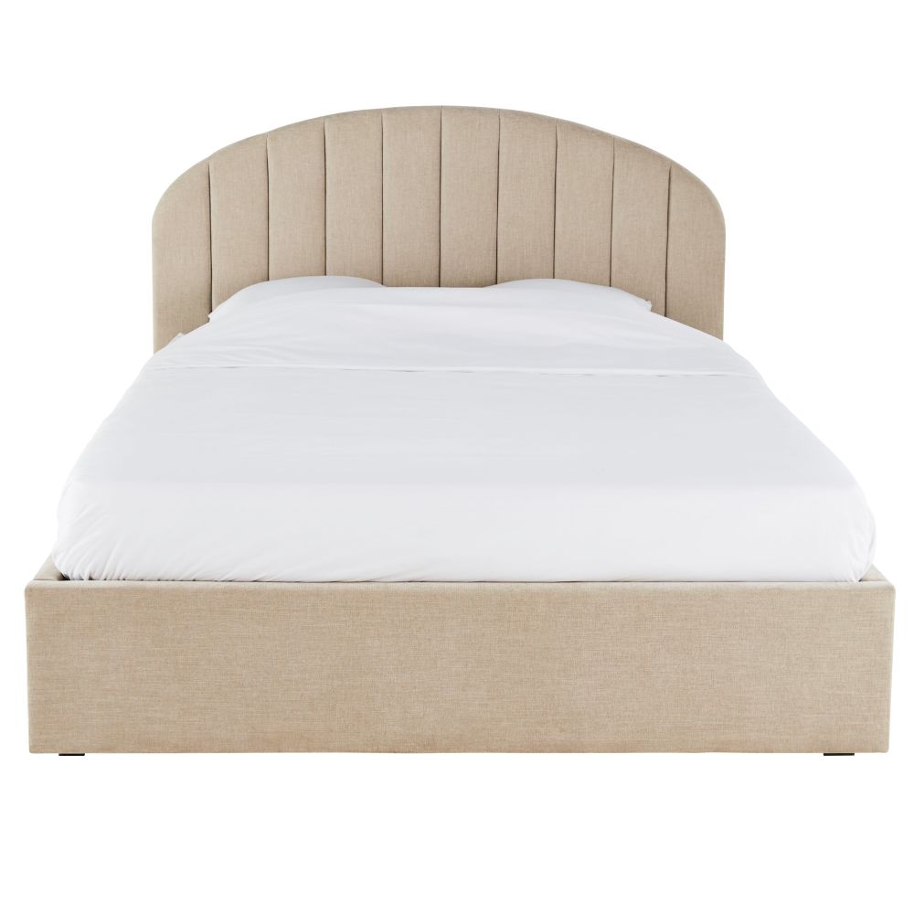 Lit coffre Cozy gris 160X200 avec sommier à lattes