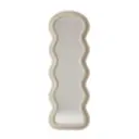 Miroir Linoa ondulé recouvert de velours blanc cassé H160cm
