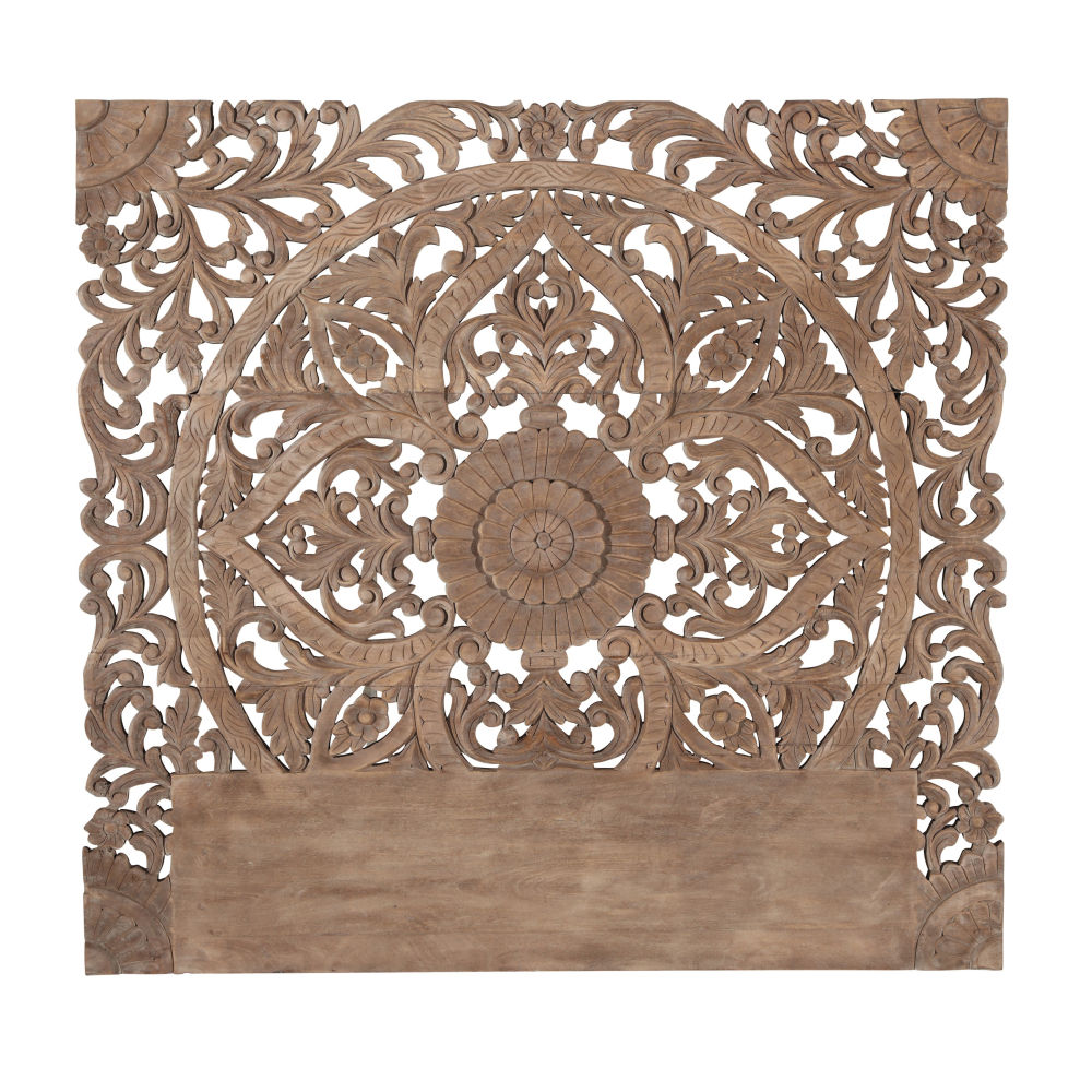 Tête de lit Himalaya en bois de manguier sculpté pour couchage 180