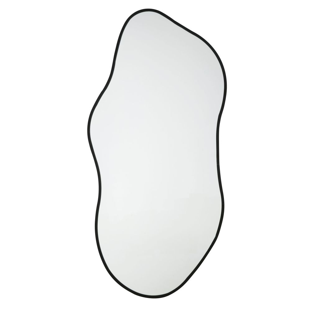 Miroir organique Brina en métal noir 72x156