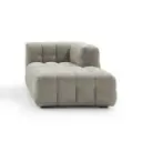 Accoudoir nuage Lillo en effet velours coloris gris clair chiné