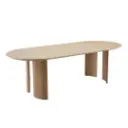 Table à manger Lousada en bois frêne revêtement  beige 