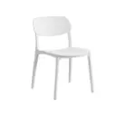 Chaise de jardin Luana empilable en polypropylène blanc 