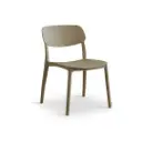 Chaise de jardin Luana empilable en polypropylène taupe