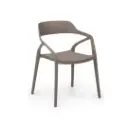 Chaise de jardin Duna empilable en polypropylène taupe