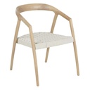 Chaise Mangrove en frêne et assise en corde beige