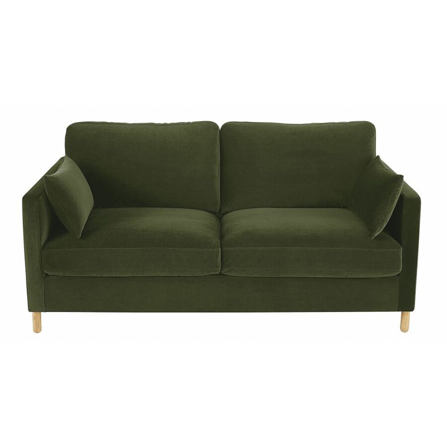 Canapé Julian convertible 3/4 places vert kaki, matelas 10 cm