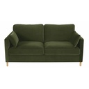 Canapé Julian convertible 3/4 places vert kaki, matelas 10 cm