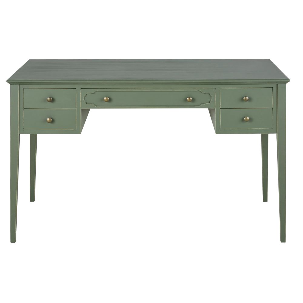 Bureau Selena 5 tiroirs vert kaki