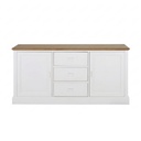 Buffet Leandre 3 portes 3 tiroirs blanc