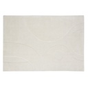 Tapis Guadalupe en laine tissée et ciselée motifs contemporains écrus 160x230