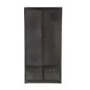 Dressing Andrews 2 portes battantes en métal gris anthracite