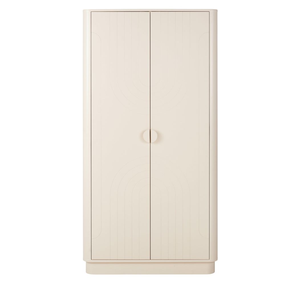 Armoire Arckos 2 portes blanche crème L100