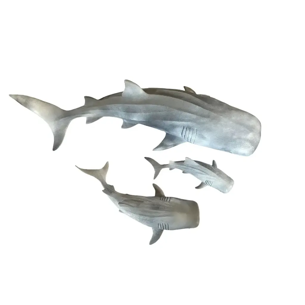 Déco murales Moana requins baleines bleu clair 